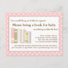 Girly Pink Baby Shower Book Insert Request Card