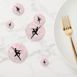 Girly Pink Ballerina Table Confetti