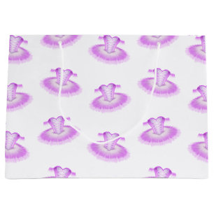 Girly Pink Ballerina Tutu Ballet Large Gift Bag