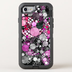 Girly Pink Bling Abstract OtterBox Defender iPhone SE/8/7 Case