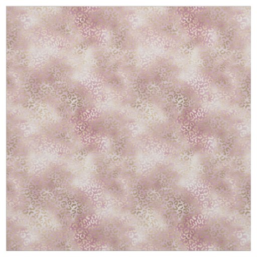 Girly Pink Blush Leopard Print Fabric