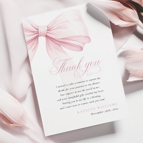 Girly Pink Bow Baby Shower