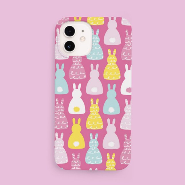 Girly Pink Bunny pattern Case-Mate iPhone Case (Creator Uploaded)