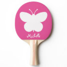 Girly pink butterfly table tennis ping pong paddle Girly pink butterfly table tennis ping pong paddle