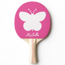 Girly pink butterfly table tennis ping pong paddle Girly pink butterfly table tennis ping pong paddle