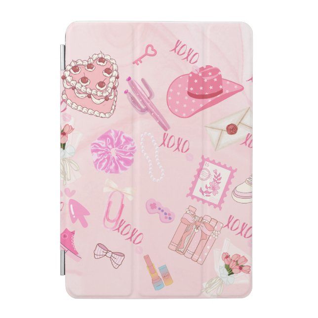 Girly pink cAesthetic iPad Case (Front)