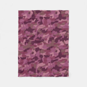 Girly Pink Camo Blanket Military Camouflage Fleece