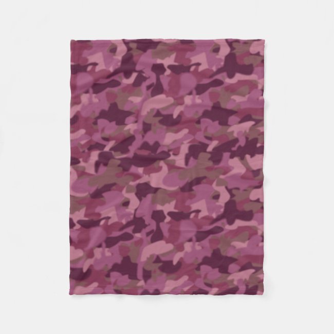 Girly Pink Camo Blanket Military Camouflage Fleece