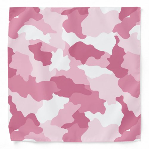 Girly Pink Camo Camouflage Pattern Bandana