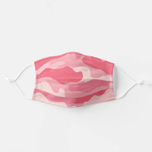 Girly Pink Camo Pattern Adult Cloth Face Mask