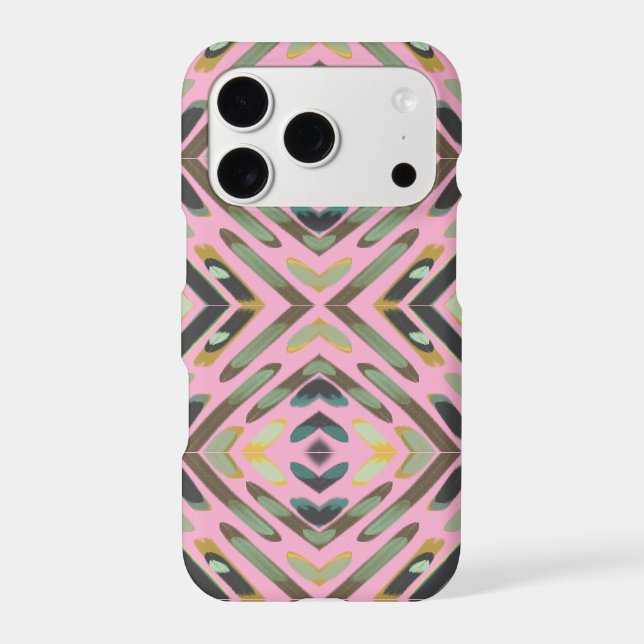 Girly Pink Camo Pattern  iPhone Case (Back)