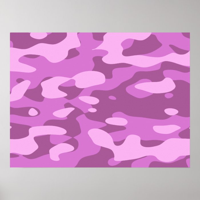 Girly Pink Camouflage Print