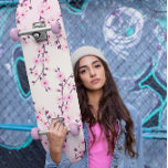 Girly Pink Cherry Blossoms Floral Skateboard<br><div class="desc">Cute pink girly cherry blossom design for her. A beautiful gift for teen girls. Designed with layered images, you can create your own customized skateboard. You can customize further by selecting “customize” and navigating to the layers section to view the images and change the background color or the size of...</div>