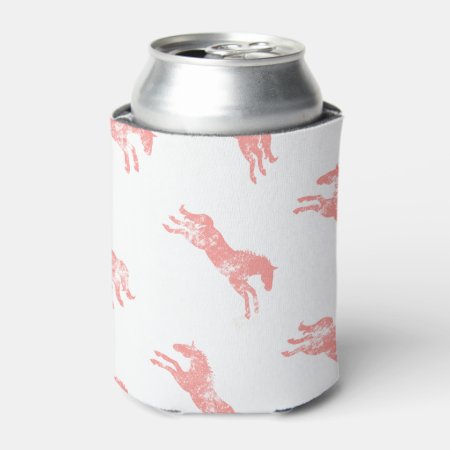 Girly Pink Classic Equestrian Horses Can Cooler