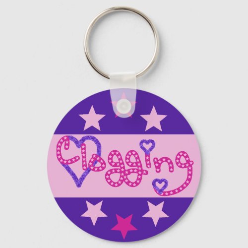 Girly Pink Clogging Clog Dancer Design Keychain