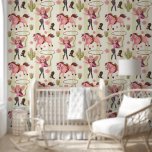 Girly Pink Cowgirl Horse Rodeo Western Design Wallpaper