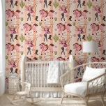 Girly Pink Cowgirl Horse Rodeo Western Design Wallpaper