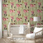 Girly Pink Cowgirl Horse Rodeo Western Design Wallpaper