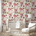 Girly Pink Cowgirl Horse Rodeo Western Design Wallpaper
