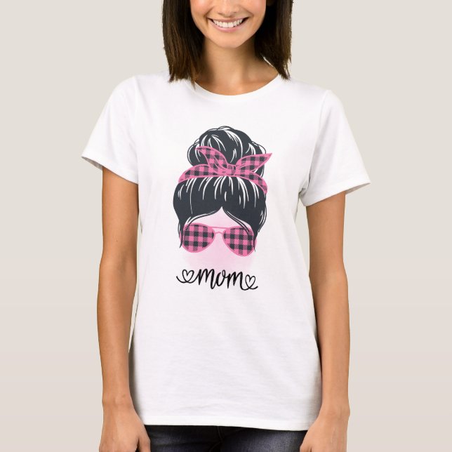 Girly pink Cute Mother day T-Shirt (Front)