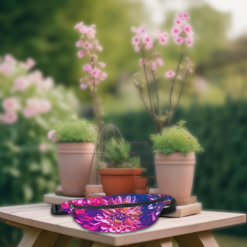 Girly Pink Dahlia Flower Garden Nature Photo  Fanny Pack