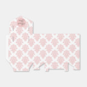 Girly Pink Damask Custom Favor Boxes (Unfolded)