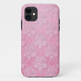Girly Pink Damask iPhone 5 Case