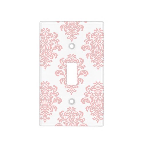 Girly Pink Damask Pattern Light Switch Cover