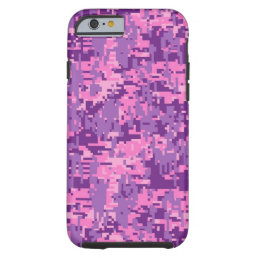 Girly Pink Digital Camo Pattern Tough iPhone 6 Case