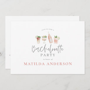 Girly pink drinks bachelorette weekend itinerary a announcement