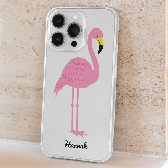 Girly Pink Flamingo Personalized Speck iPhone Case (Creator Uploaded)