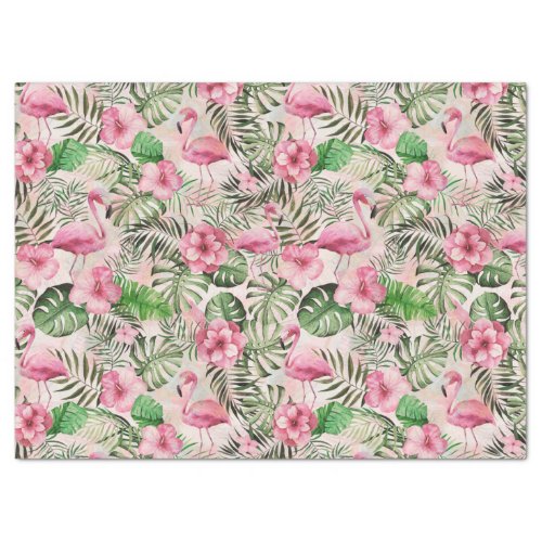 Girly Pink Flamingo Tissue Paper