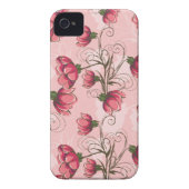 Girly Pink Floral iPhone 4s Case (Back)