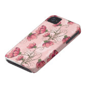 Girly Pink Floral iPhone 4s Case (Bottom)