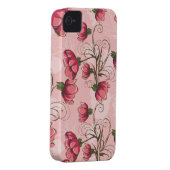Girly Pink Floral iPhone 4s Case (Back/Right)