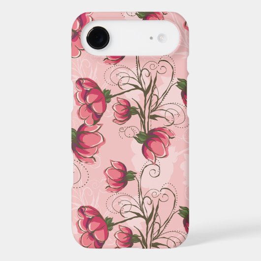 Girly Pink Floral iPhone 4s Case (Back)