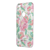 Girly Pink Flowers pattern Monogram 5 Uncommon Google Pixel XL Case (Back/Left)