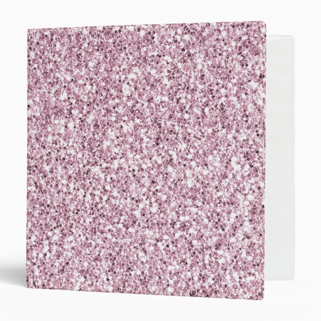 Girly Pink Glitter 3 Ring Binder (Front/Inside)