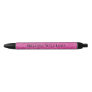 Girly Pink Glitter Black Ink Pen
