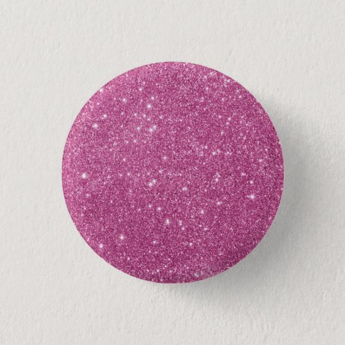 Girly Pink Glitter Glam Button