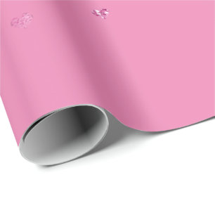 Girly Pink Glitter Glam Hearts Wrapping Paper