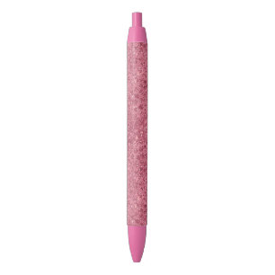 Girly Pink Glitter Glitz Leopard print Pen