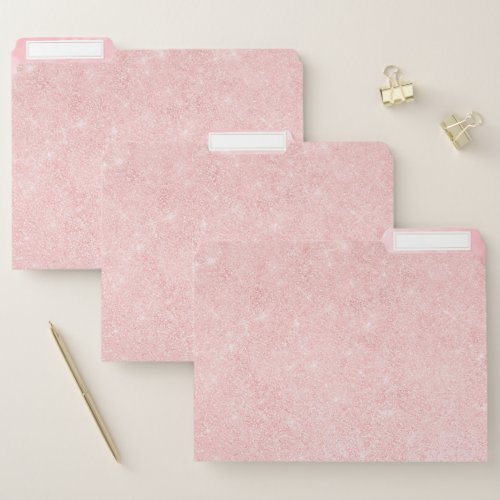 Girly pink glitter luxury design file folder