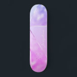 Girly pink glitter modern name personalized cool skateboard<br><div class="desc">Pink and light purple faux foil glitter silver metallic geometric style skateboard.             Easy to personalize with your name in hand lettered signature style. Could be a cute gift for a teen girl on Sweet 16,  Quinceanera,  graduation,  birthday,  Christmas,  or any other occasion.</div>