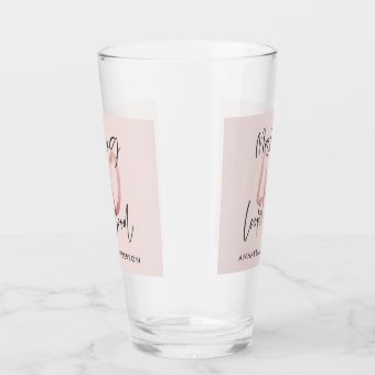 Girly Pink Glitter Modern Stylish 40th Birthday Glass | Zazzle