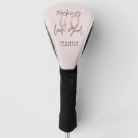 Girly pink glitter modern stylish 40th birthday