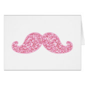 GIRLY PINK GLITTER MUSTACHE PRINTED (Front Horizontal)