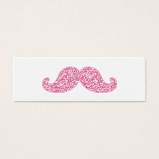 GIRLY PINK GLITTER MUSTACHE PRINTED (Front)