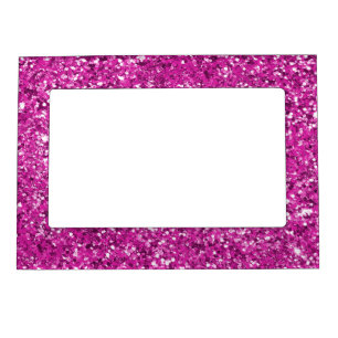 Girly Pink Glitter Ombre Sparkle           Magnetic Frame