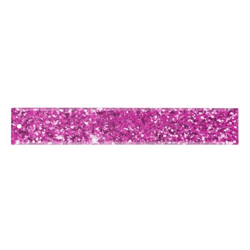 Girly Pink Glitter Ombre Sparkle             Ruler